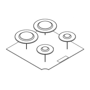 WHIRLPOOL W11435570 COOKTOP BURNER CAP SET (BLACK) (GENUINE OEM PART)