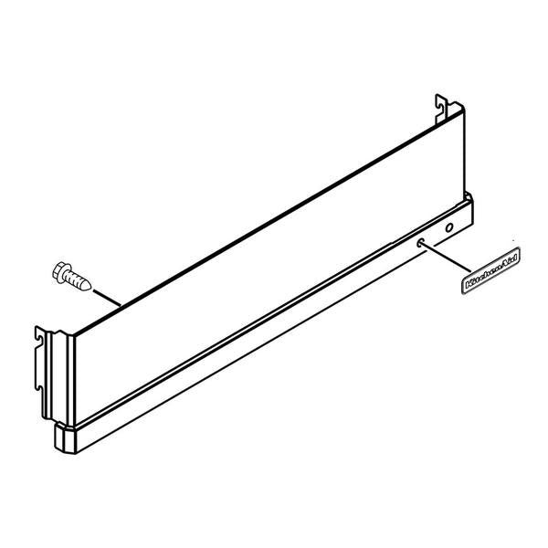 WHIRLPOOL W11449467 REFRIGERATOR MACHINE COMPARTMENT GRILLE (STAINLESS) (GENUINE OEM PART) - Parts Solution Group