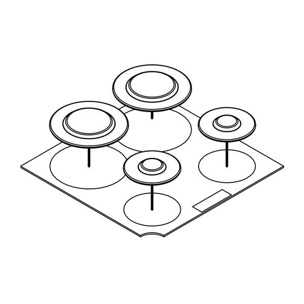 WHIRLPOOL W11455147 RANGE SURFACE BURNER CAP SET (BLACK) (GENUINE OEM PART) - Parts Solution Group