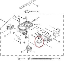 WHIRLPOOL W11460960 HOSE (GENUINE OEM PART)