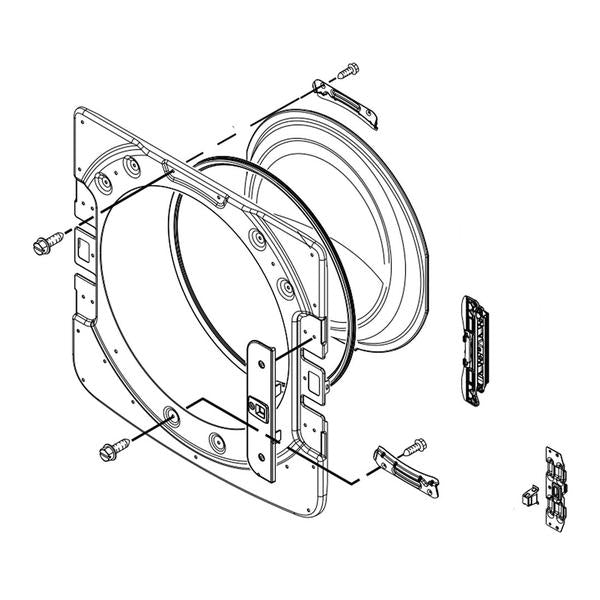 WHIRLPOOL W11465962 DRYER DOOR INNER PANEL ASSEMBLY (GENUINE OEM PART) - Parts Solution Group