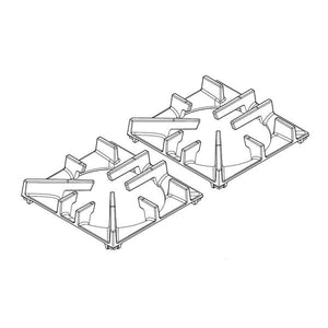 WHIRLPOOL W11515370 RANGE SURFACE BURNER GRATE SET (BLACK) (GENUINE OEM PART)