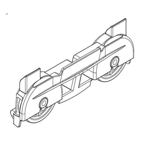 WHIRLPOOL W11551383 DISHWASHER DISHRACK ROLLER ASSEMBLY (GENUINE OEM PART)