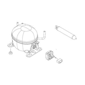 WHIRLPOOL W11574734 REFRIGERATOR COMPRESSOR ASSEMBLY (GENUINE OEM PART)