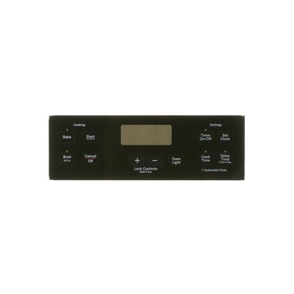 GE APPLIANCE WB07X20198 RANGE CONTROL PANEL - BLACK (GENUINE OEM PART) - Parts Solution Group