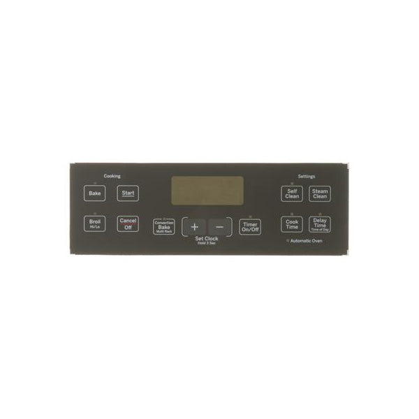 GE APPLIANCE WB07X20326 RANGE CONTROL PANEL - BLACK (GENUINE OEM PART) - Parts Solution Group