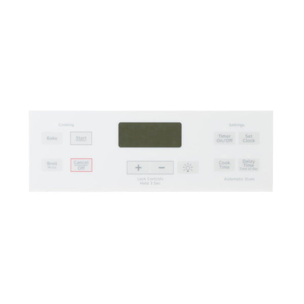 GE APPLIANCE WB07X22662 RANGE CONTROL PANEL - WHITE (GENUINE OEM PART)