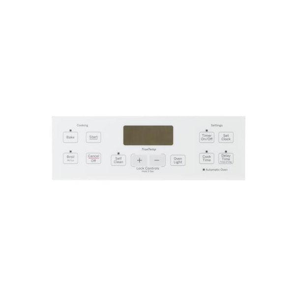 GE APPLIANCE WB07X24623 RANGE CONTROL PANEL - WHITE (GENUINE OEM PART) - Parts Solution Group