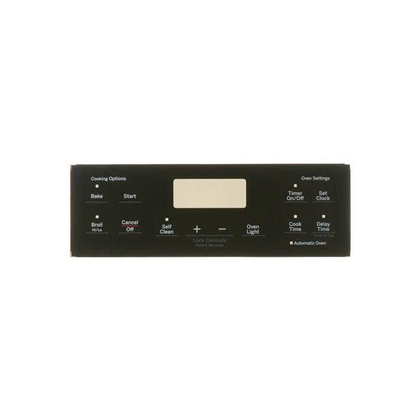 GE APPLIANCE WB07X25197 RANGE CONTROL PANEL - BLACK (GENUINE OEM PART) - Parts Solution Group