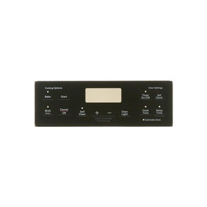 GE APPLIANCE WB07X25197 RANGE CONTROL PANEL - BLACK (GENUINE OEM PART)