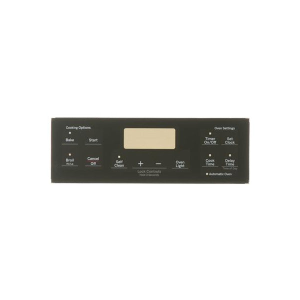 GE APPLIANCE WB07X25217 RANGE CONTROL PANEL - BLACK (GENUINE OEM PART) - Parts Solution Group