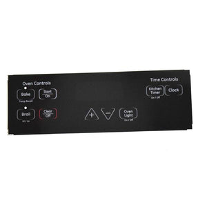 GE APPLIANCE WB27K10255 RANGE CONTROL OVERLAY (genuine oem part)