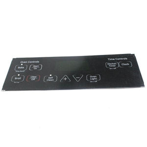 GE APPLIANCE WB27K10412 RANGE CONTROL OVERLAY (genuine oem part)