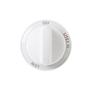GE APPLIANCE WB3K5264 GAS RANGE SURFACE BURNER CONTROL KNOB - WHITE COLOR (genuine oem part)
