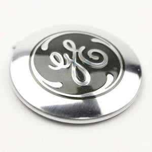 GE APPLIANCE WE19M1624 BADGE GRAY (genuine oem part)