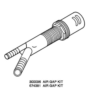 WHIRLPOOL WP300096 DISHWASHER AIR GAP KIT (GENUINE OEM PART)