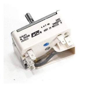 WHIRLPOOL WP3191471 COOKTOP ELEMENT CONTROL SWITCH (GENUINE OEM PART)