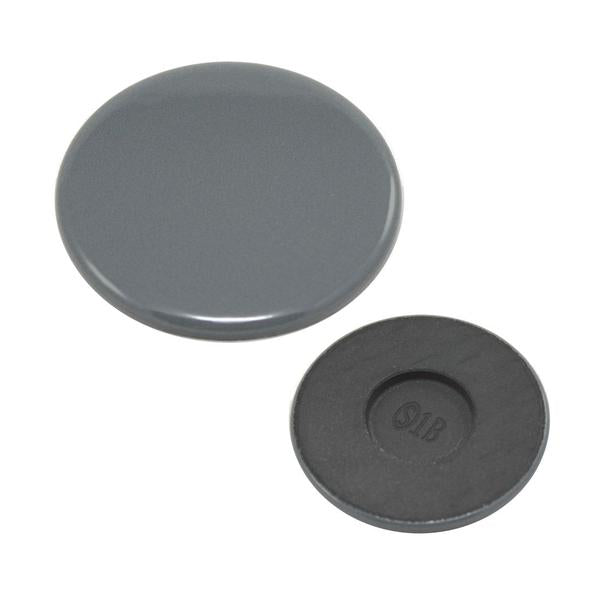 WHIRLPOOL WP3191903 RANGE SURFACE BURNER CAP LEFT REAR AND RIGHT FRONT (GRAY) (GENUINE OEM PART) - Parts Solution Group
