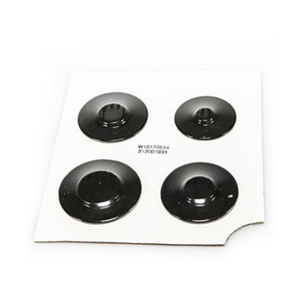 WHIRLPOOL WPW10170554 RANGE SURFACE BURNER CAP SET (BLACK) (GENUINE OEM PART) - Parts Solution Group