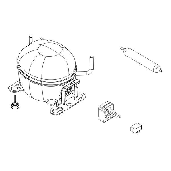 WHIRLPOOL WPW10466675 REFRIGERATOR COMPRESSOR (GENUINE OEM PART) - Parts Solution Group