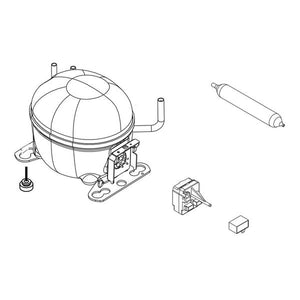 WHIRLPOOL WPW10466675 REFRIGERATOR COMPRESSOR (GENUINE OEM PART)