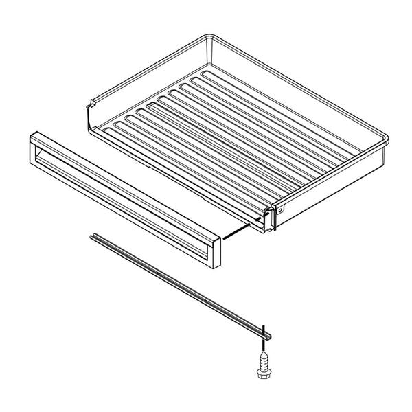 WHIRLPOOL WPW10493169 REFRIGERATOR FREEZER DOOR BIN UPPER (GENUINE OEM PART) - Parts Solution Group