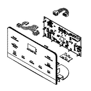 GE APPLIANCE WR55X29420 REFRIGERATOR DISPLAY CONTROL (STAINLESS) (genuine oem part)