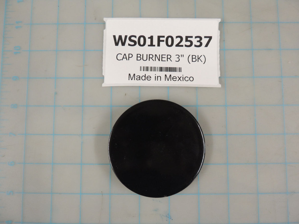 DANBY WS01F02537 CAP BURNER 3-INCH (BLACK) (GENUINE OEM PART) - Parts Solution Group