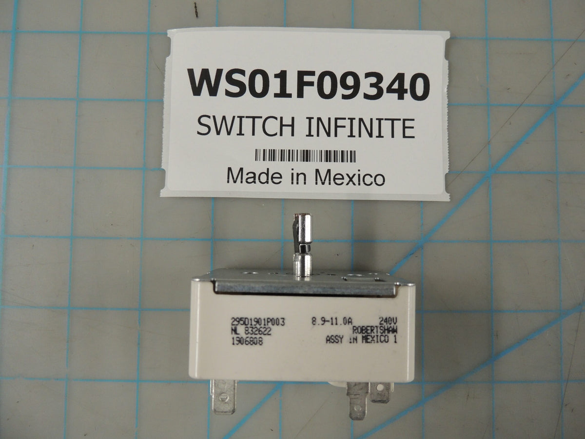 DANBY WS01F09340 SWITCH INFINITE (GENUINE OEM PART) - Parts Solution Group