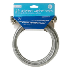 GE APPLIANCE WX14X10005 STAINLESS STEEL 4 FT HOSES 2 PACK (genuine oem part)