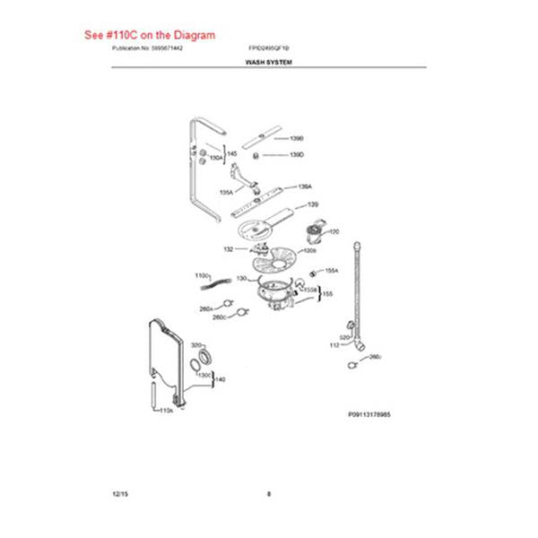 FRIGIDAIRE A00005903 HOSE (GENUINE OEM PART)