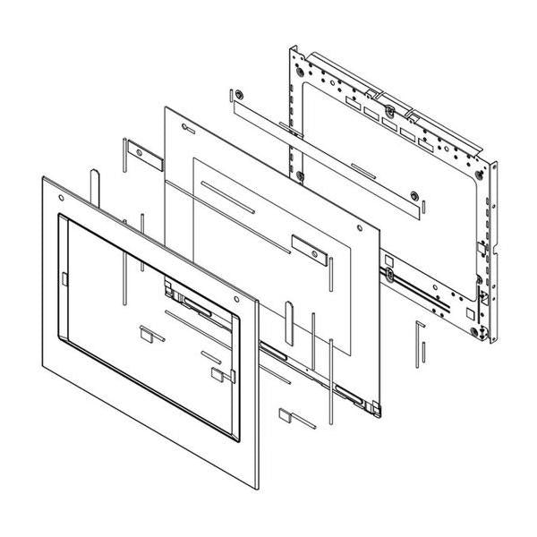 WHIRLPOOL W11600222 GLASS DOOR (GENUINE OEM PART)