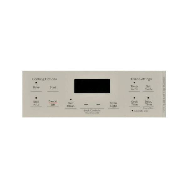 GE APPLIANCE WB07X26652 FACEPLATE GRAPHICS (WH) (GENUINE OEM PART)
